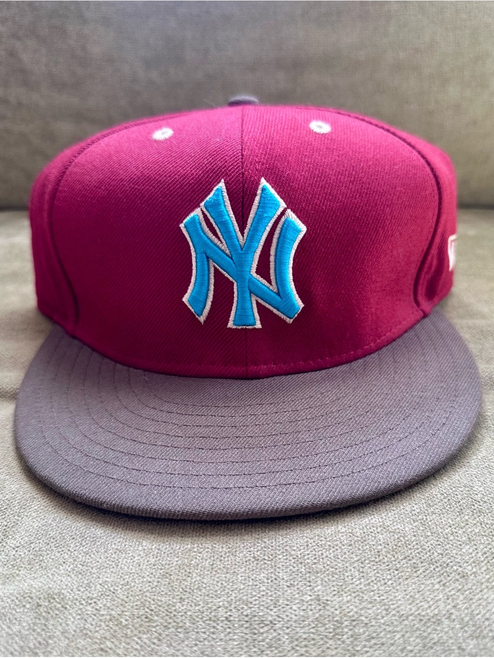 New Era New York Yankees 59FIFTY Burgundy & Blue Fitted Cap 🧢